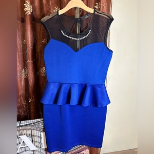 Hypnotik royal blue peplum‎ dress size XL